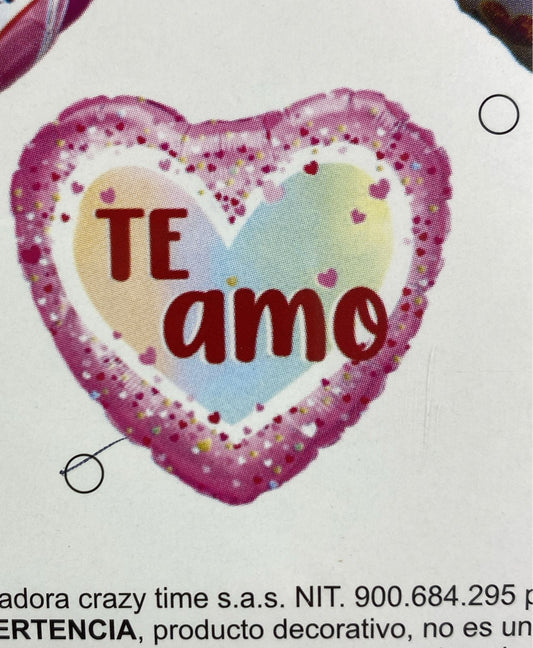 GLOBO TE AMO ROSADO 18´´