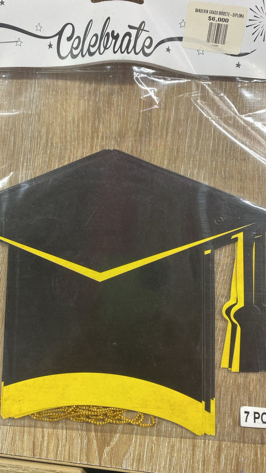 BANDERIN GRADO BIRRETE-DIPLOMA