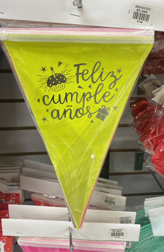 BANDERIN NEON AMARILLO