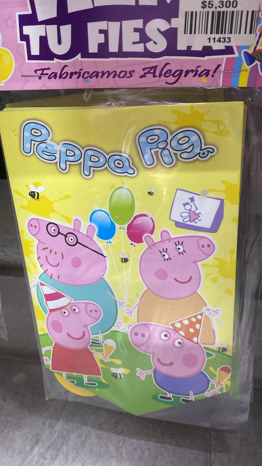 LETRERO PUNTA PERSONAJE PEPPA