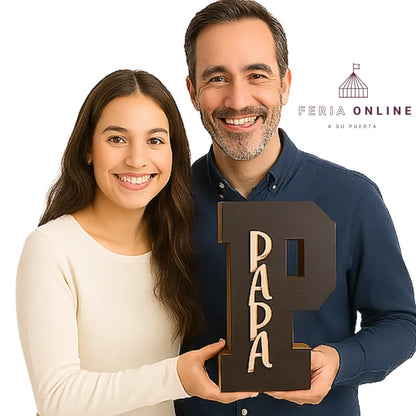 Caja letra P papá