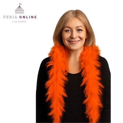 BOA de plumas naranja