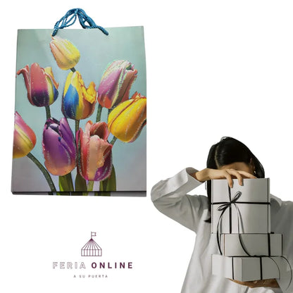 BOLSA DE REGALO TULIPAN MIRELLA 26X32