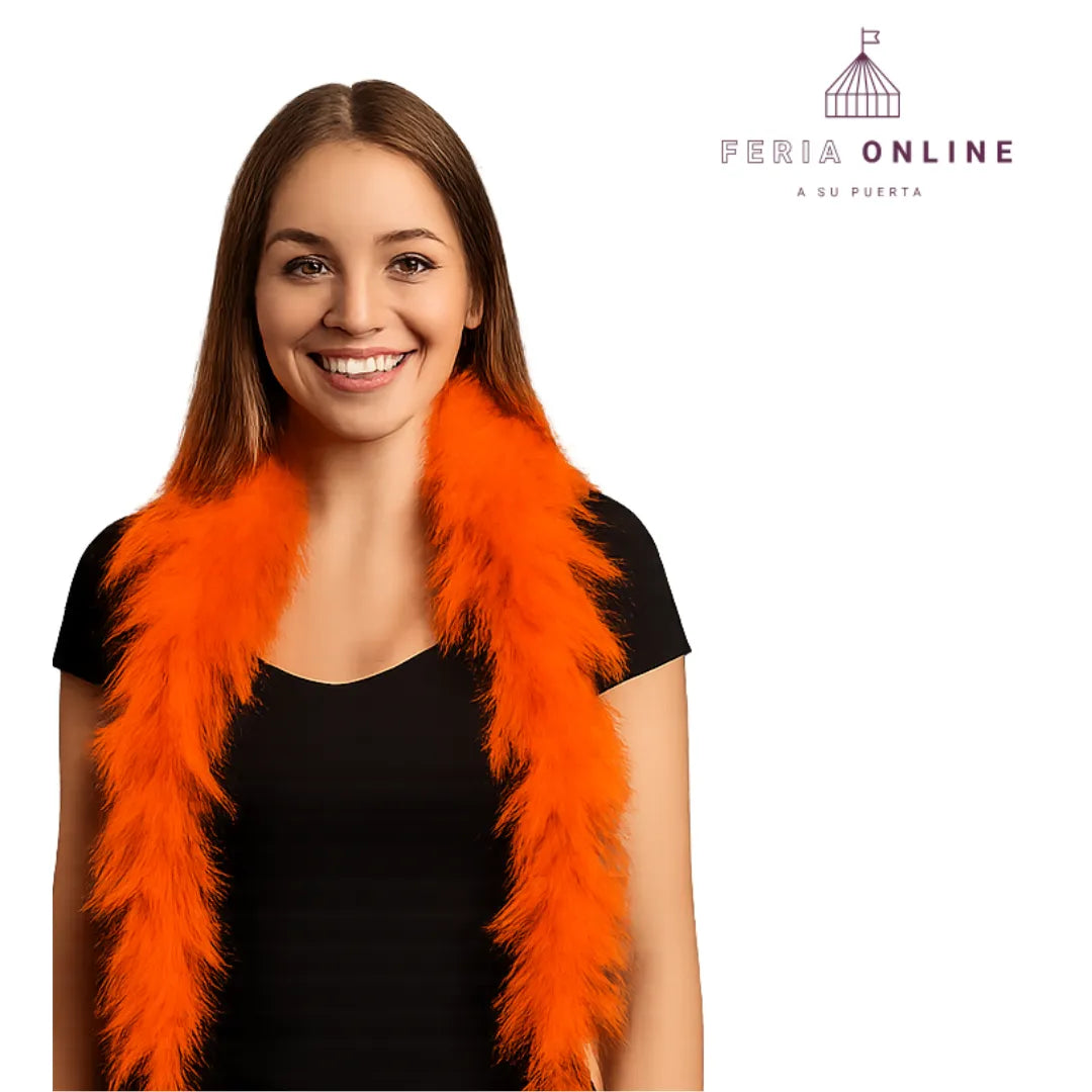 BOA de plumas naranja