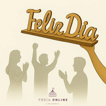 Letrero feliz día crudo