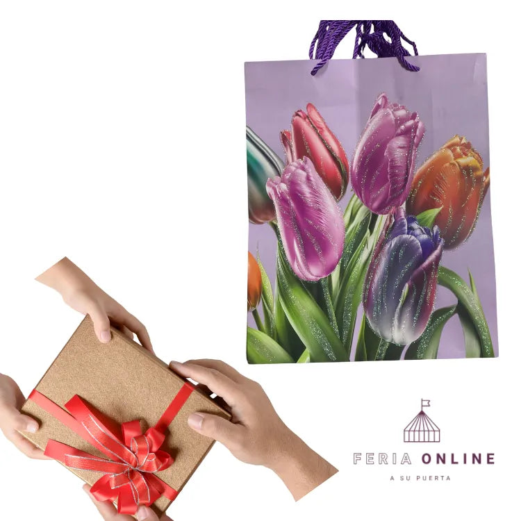 BOLSA DE REGALO TULIPAN MIRELLA 26X32