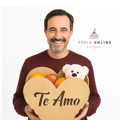 Canasta corazón 20x8 - crudo