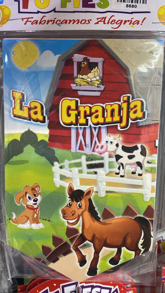 LETRERO PUNTA PERSONAJE GRANJA