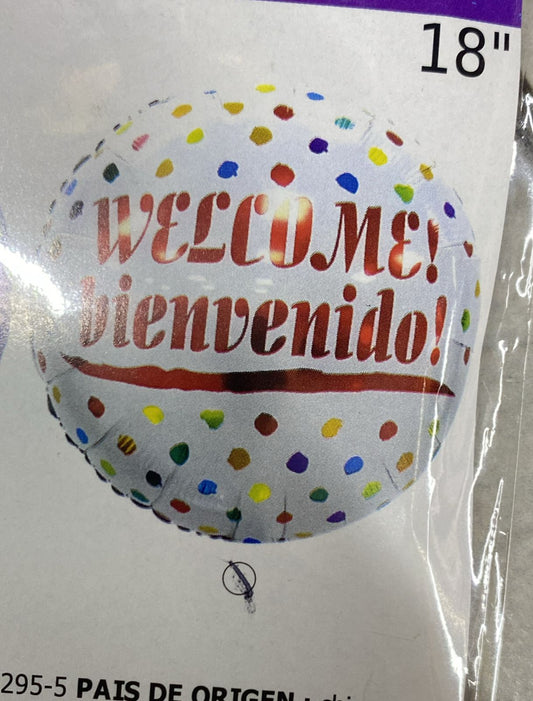 GLOBO BIENVENIDO 18"