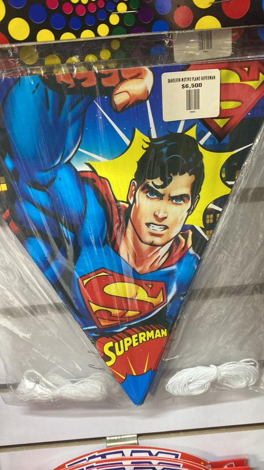 BANDERIN MOTIVO PLANO SUPERMAN