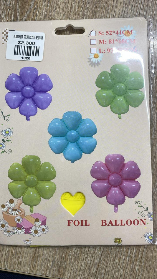 globo flor color pastel 52x41cm