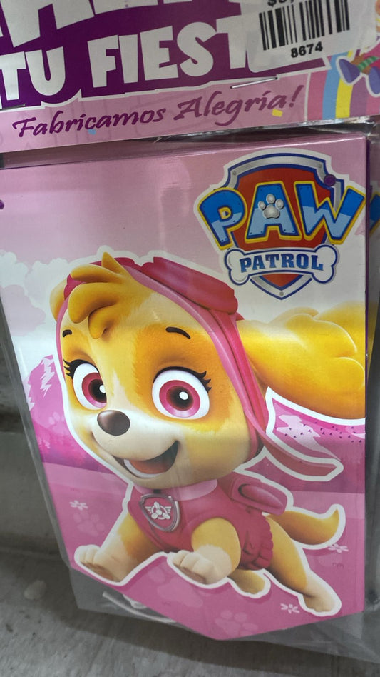 LETRERO PUNTA PERSONAJE SKYE