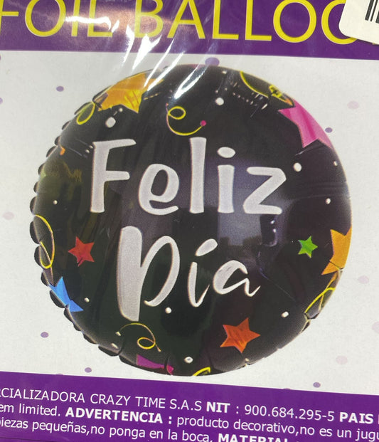 GLOBO FELIZ DIA 10" ESTRELLAS