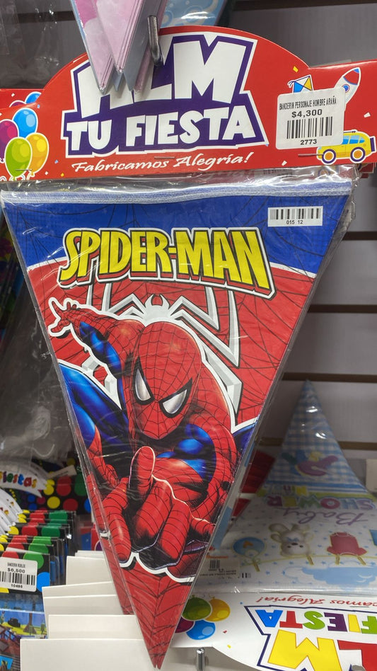 BANDERIN PERSONAJE HOMBRE ARAÑA