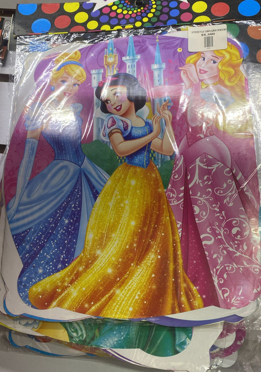 LETRERO FELIZ CUMPLEAÑOS PRINCESAS