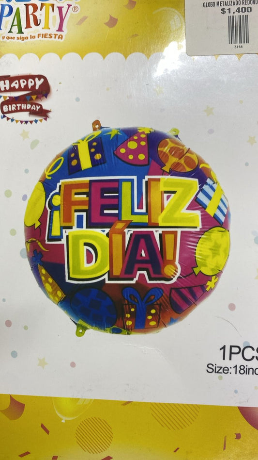 globo metalizado redondo 18