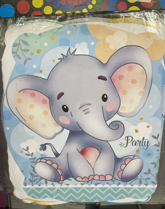 LETRERO FELIZ CUMPLEAÑOS ELEFANTE NIÑO