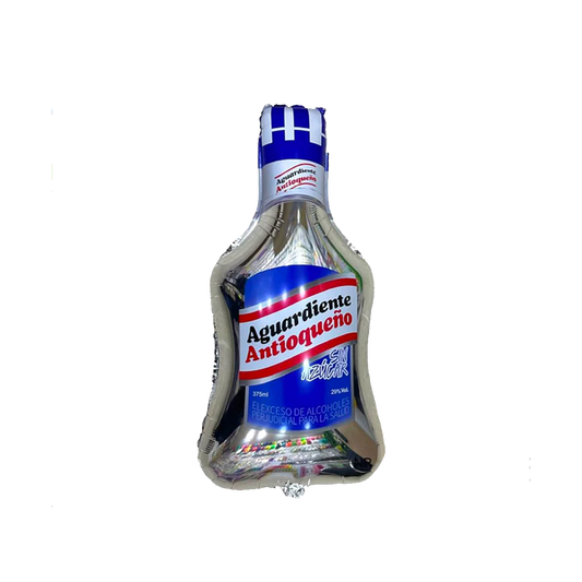 Globo Metalizado Botella de Aguardiente
