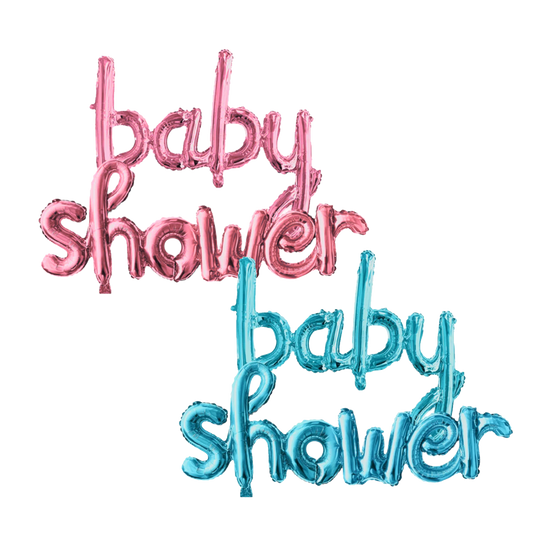 Globo Letrero Cursivo Metalizado Baby Shower
