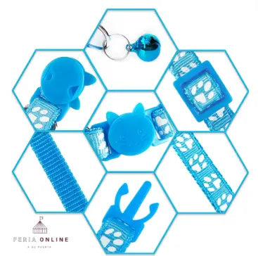 Collar Para Gato Con Sonajero Y Broche de Seguridad