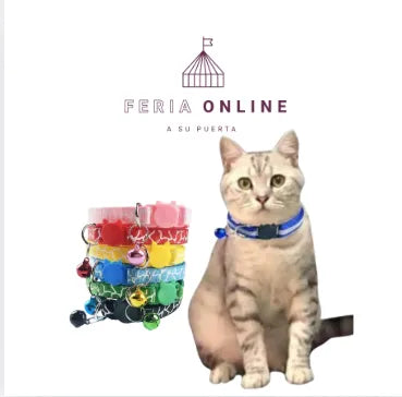 Collar Para Gato Con Sonajero Y Broche de Seguridad