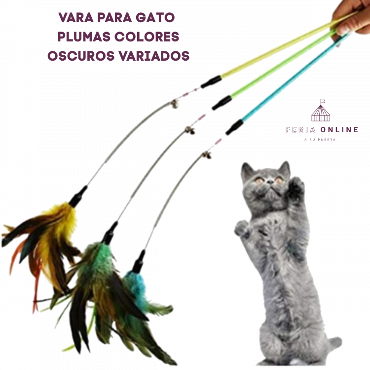 Varas para Gato Con Plumas