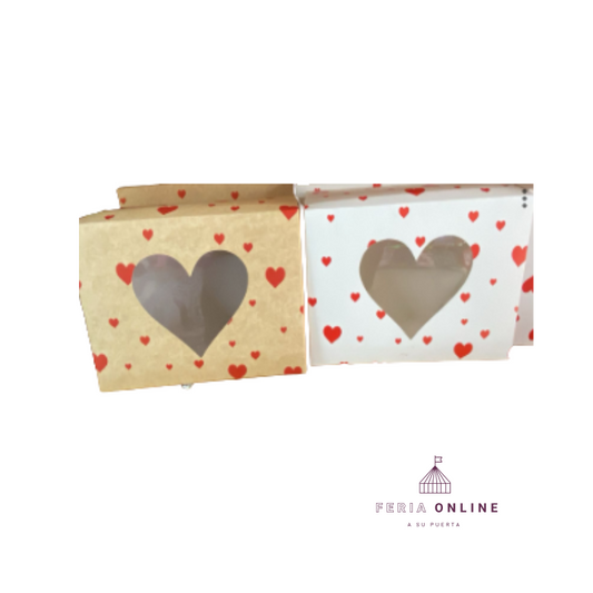 Caja Impresa Con Corazon Acetato