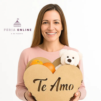 Canasta corazón 20x8 - crudo