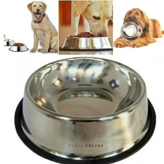 Comedero Aluminio Antioxidante Plata