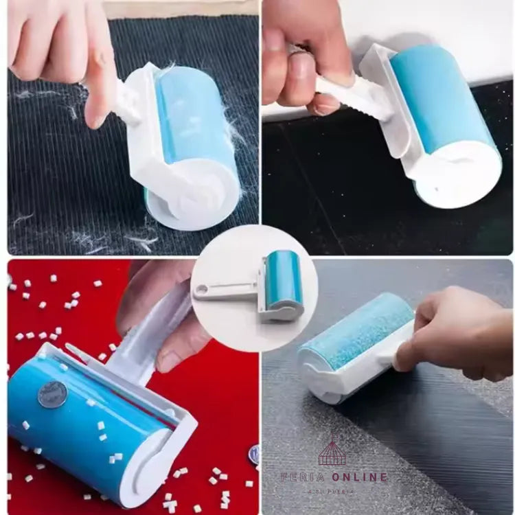 Limpiador Quita Pelos  Con 2 Repuestos 20.5*9.5*4CM, rollo de 60 piezas