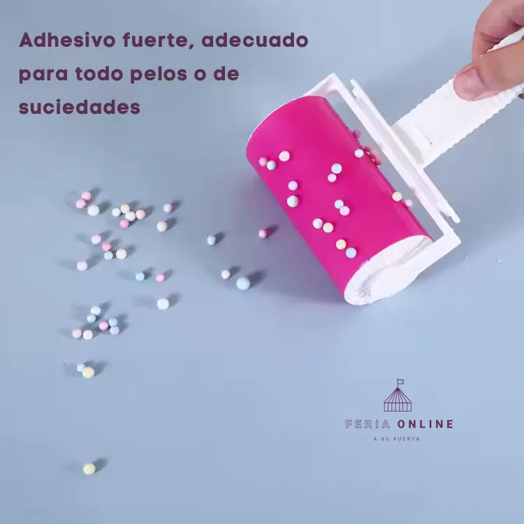 Limpiador Quita Pelos  Con 2 Repuestos 20.5*9.5*4CM, rollo de 60 piezas