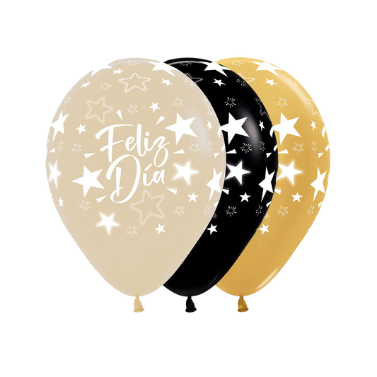 Globo Fashion y Metal Feliz Día Estrellas Infinity