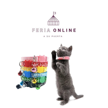Collar Para Gato Con Sonajero Y Broche de Seguridad