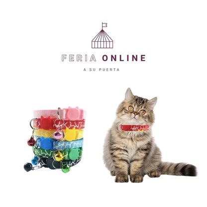 Collar Para Gato Con Sonajero Y Broche de Seguridad