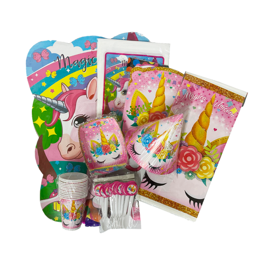 Kit Temática Feliz Cumpleaños Unicornio