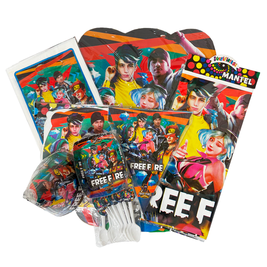 Kit Temática Feliz Cumpleaños Free Fire