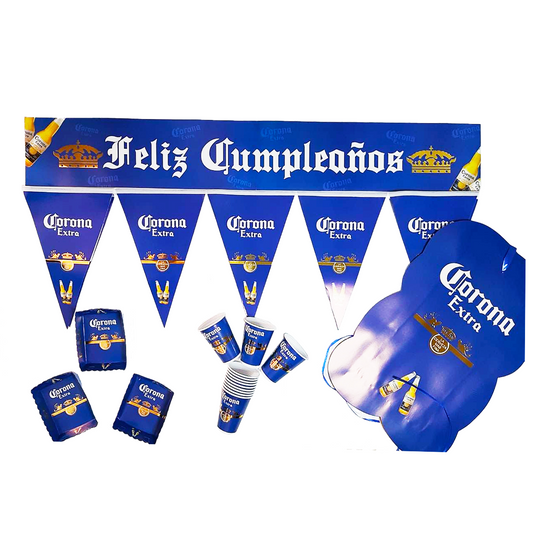 Kit Temática Feliz Cumpleaños Cerveza Corona