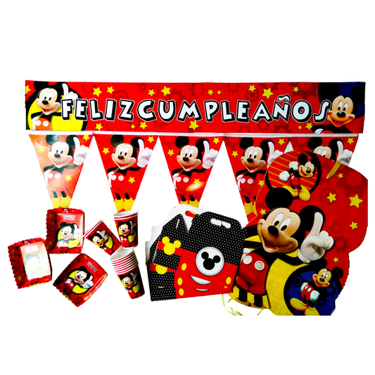 Kit Temática Feliz Cumpleaños Mickey Mouse