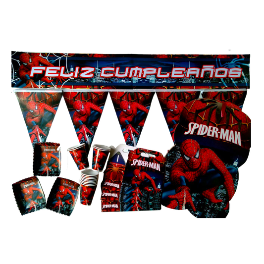 Kit Temática Feliz Cumpleaños Spiderman