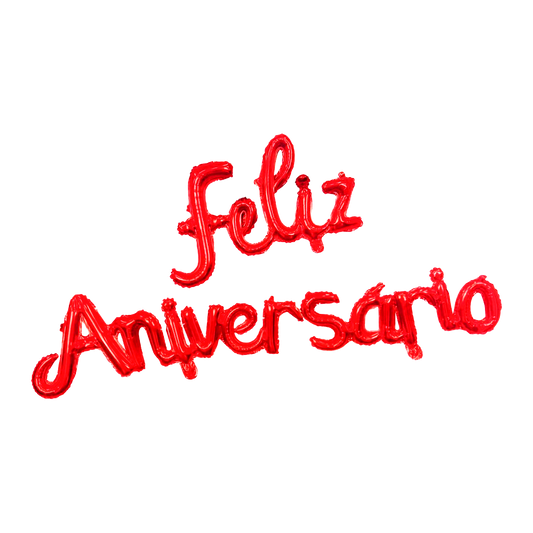 Letrero Feliz Aniversario Cursiva