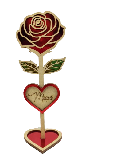 PISAPAPEL FLORES SOBREPUESTO MAMÁ VINILO-CRUDO