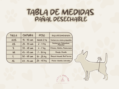 Pañales Desechables para Perro