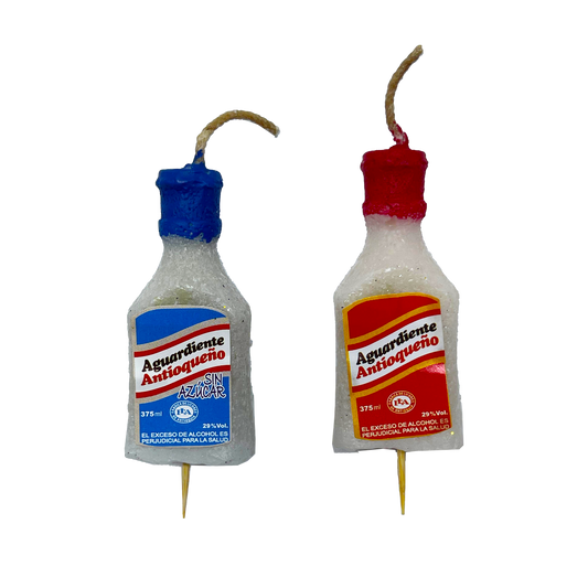 Vela en Forma de Botellas de Licor