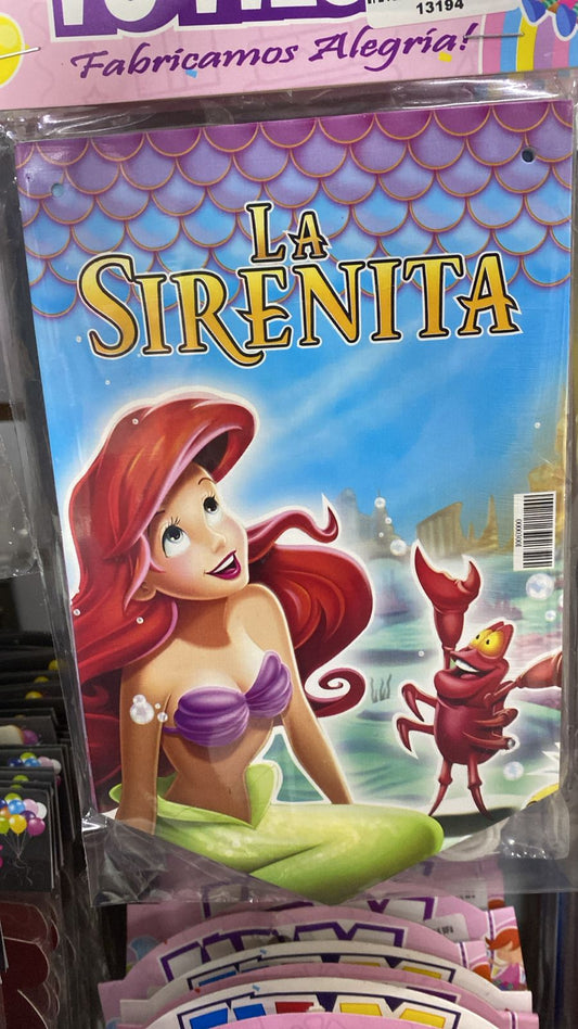 LETRERO PUNTA PERSONAJE SIRENITA