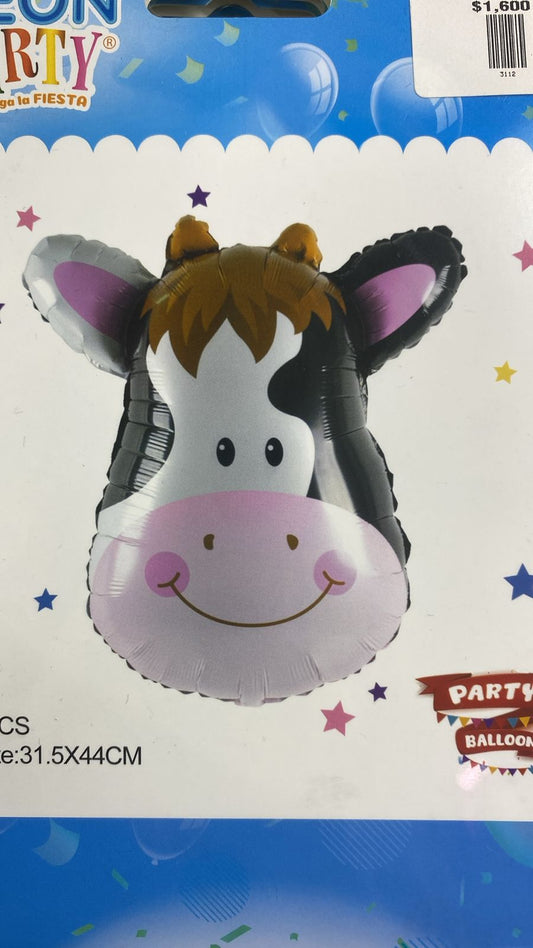 globo metalizado animal vaca 18"