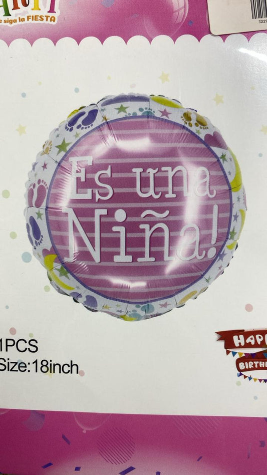 globo metalizado baby rosado