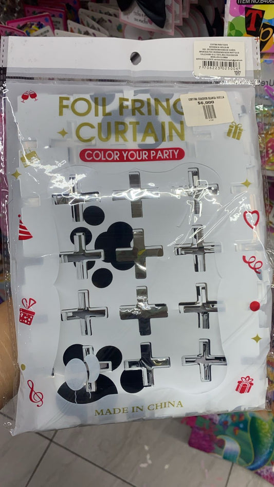 CORTINA CUADROS BLANCA HUELLA