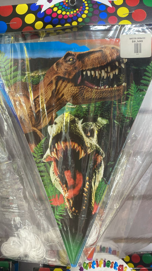 BANDERIN MOTIVO PLENO DINOSAURIO