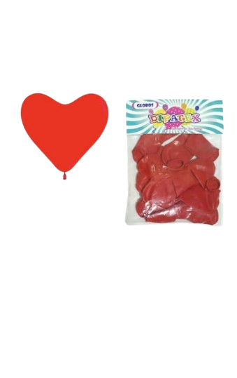 GLOBO R12X12 FORMA DE CORAZON LISA