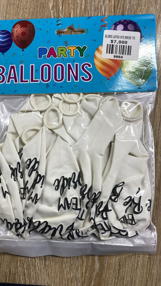 globo latex x12 bride to